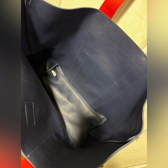 Brighton Navy and Red Heart Tote Bag - Picture 7 of 8